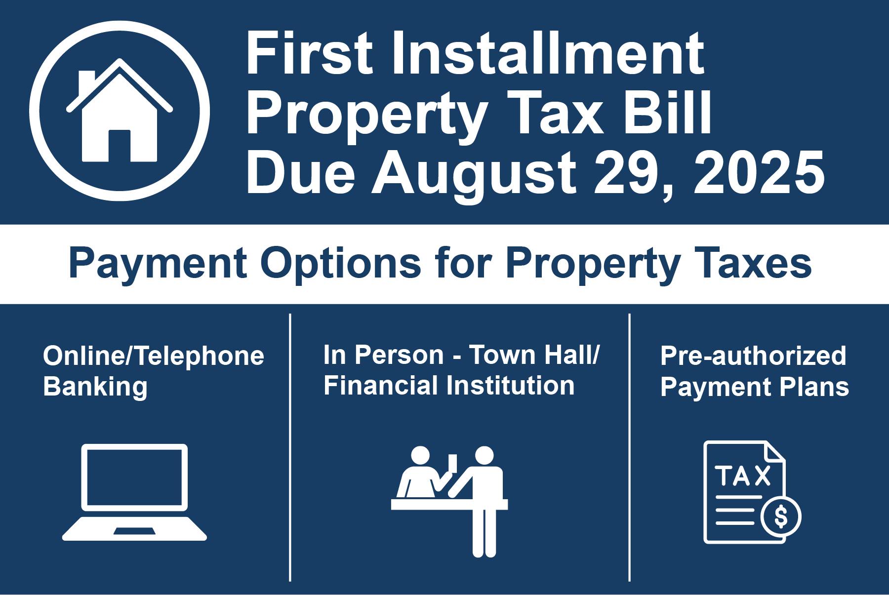 Town - Property Tax Bill | First Installment The 2025 Final property ...