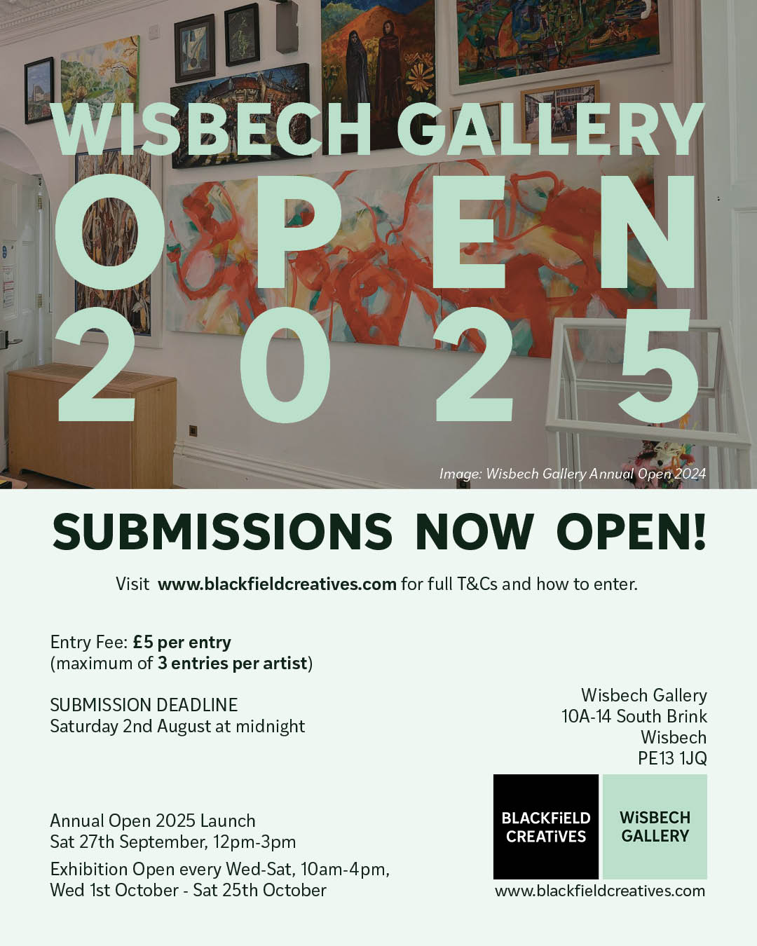 Blackfield - We are excited to announce that the Wisbech Gallery 2025 ...