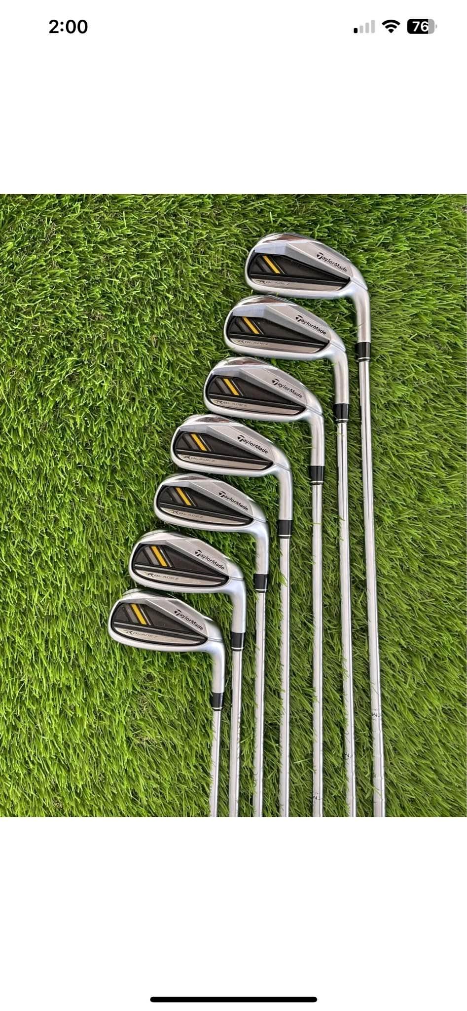 TaylorMade RBladez 4-PW Rocketfuel 85g Steel Shaft RH Iron Set New ...