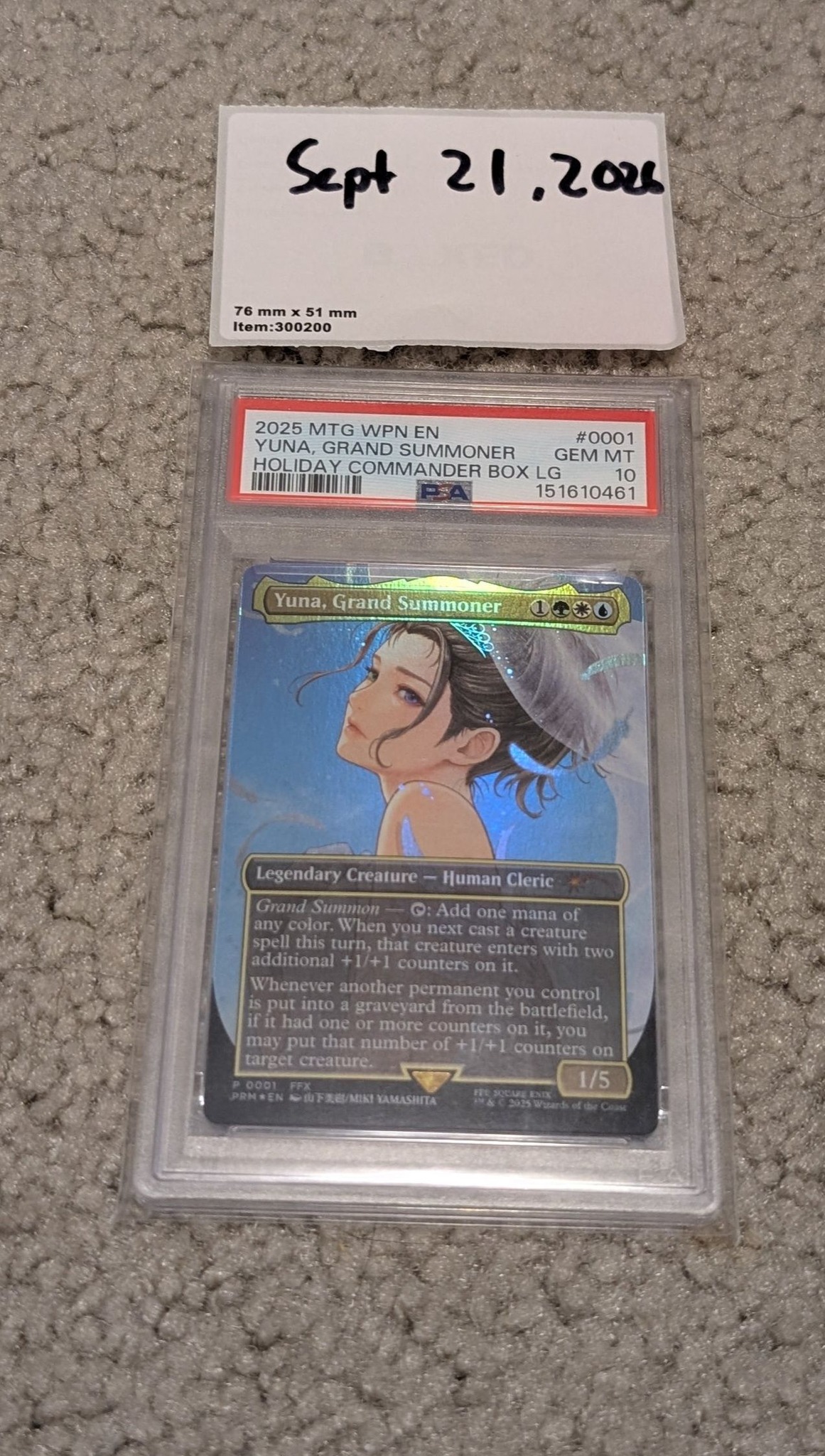 PSA 10 Yuna Grand Summoner Commander for Sale - $975 CAD / $695