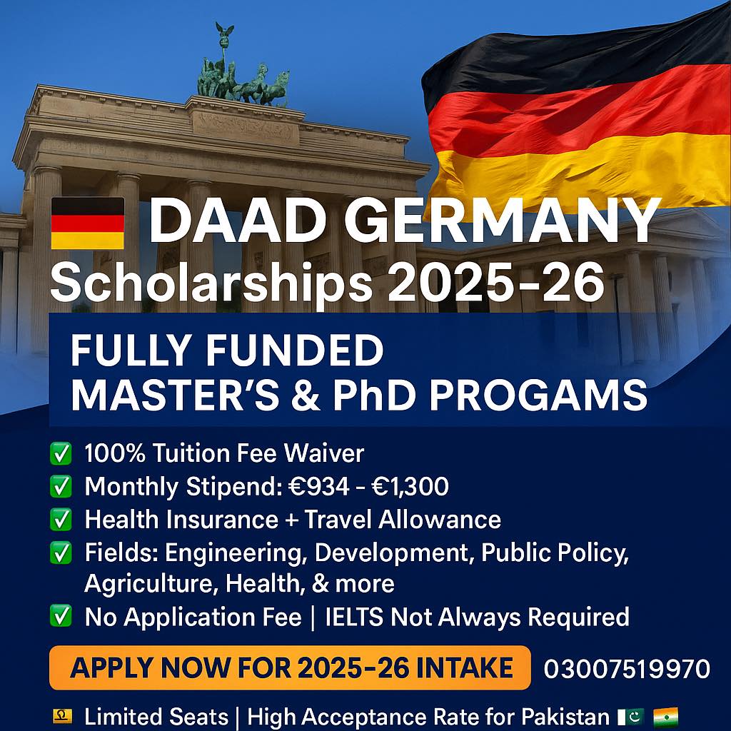 🎓🇩🇪 DAAD Germany Scholarships... - Mein Muhammad Perwaiz | Facebook