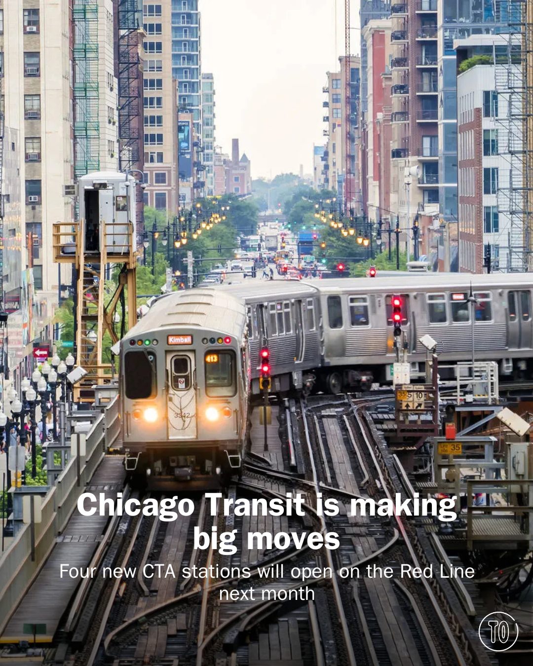Red Line trains will make stops along the elevated tracks from the