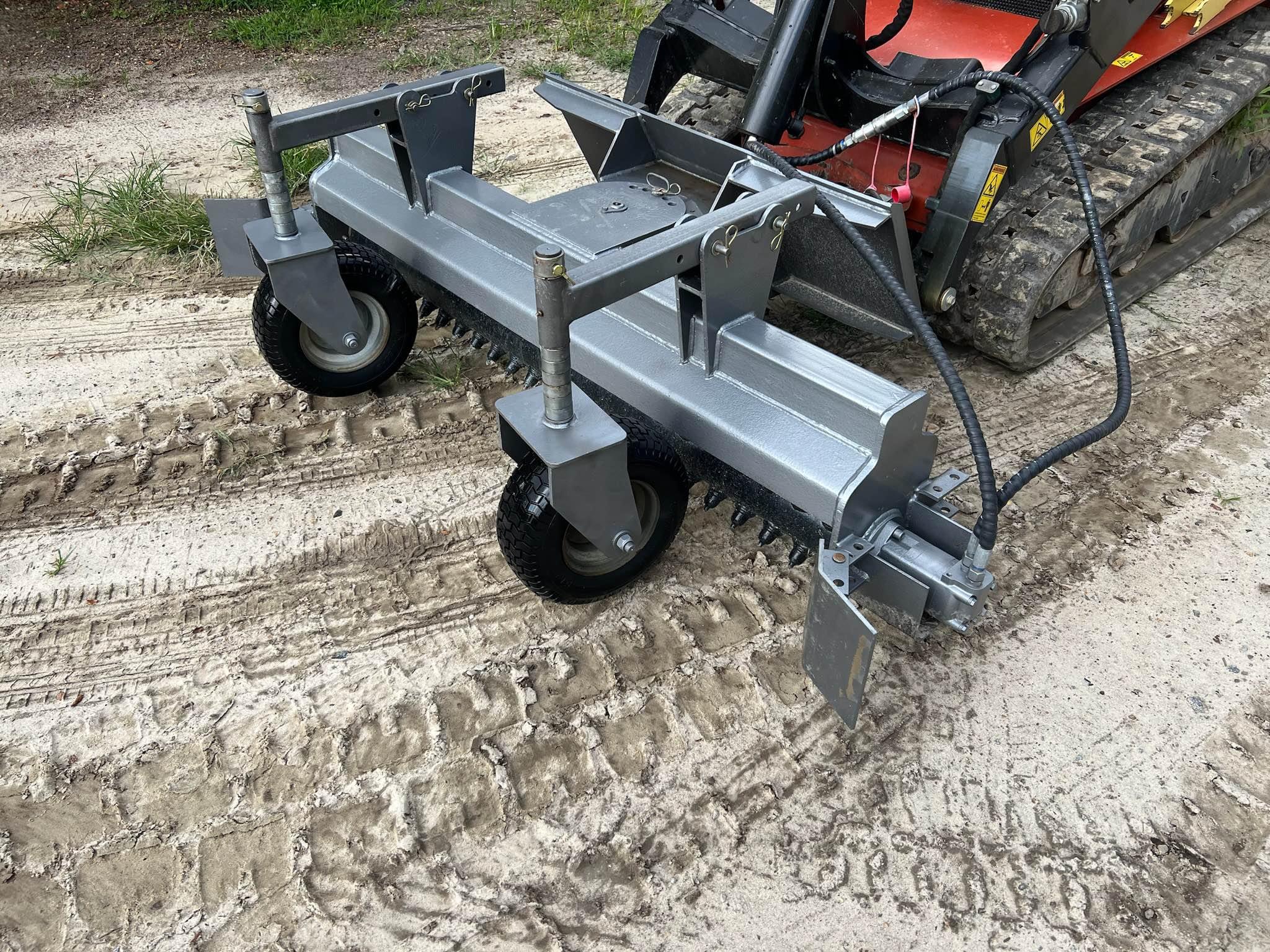 7' Skid Steer Power Rake For Bobcat, Kubota, CAT JD Harley skid steer ...