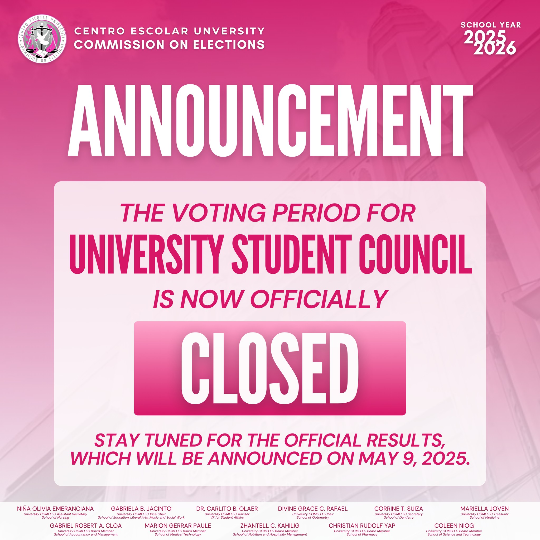 CEU USC Commission on Elections