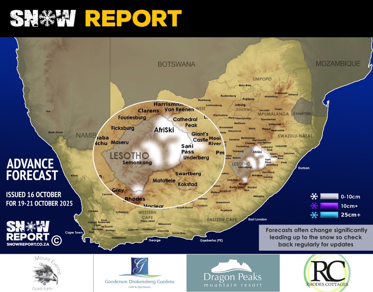 Snow Report SA - SNOW FORECAST: More snowfall possible... | Facebook