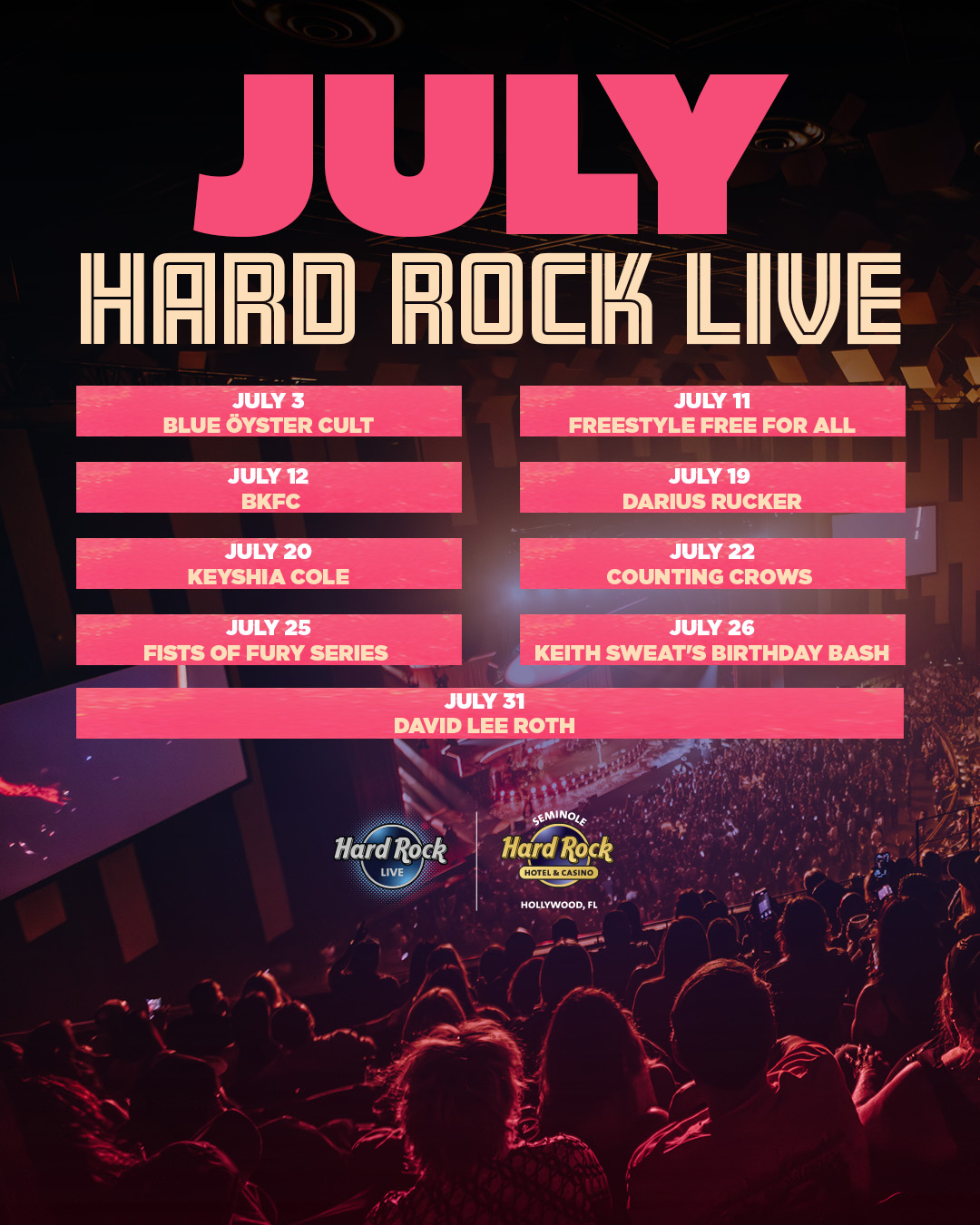 October at Hard Rock Live 🔥