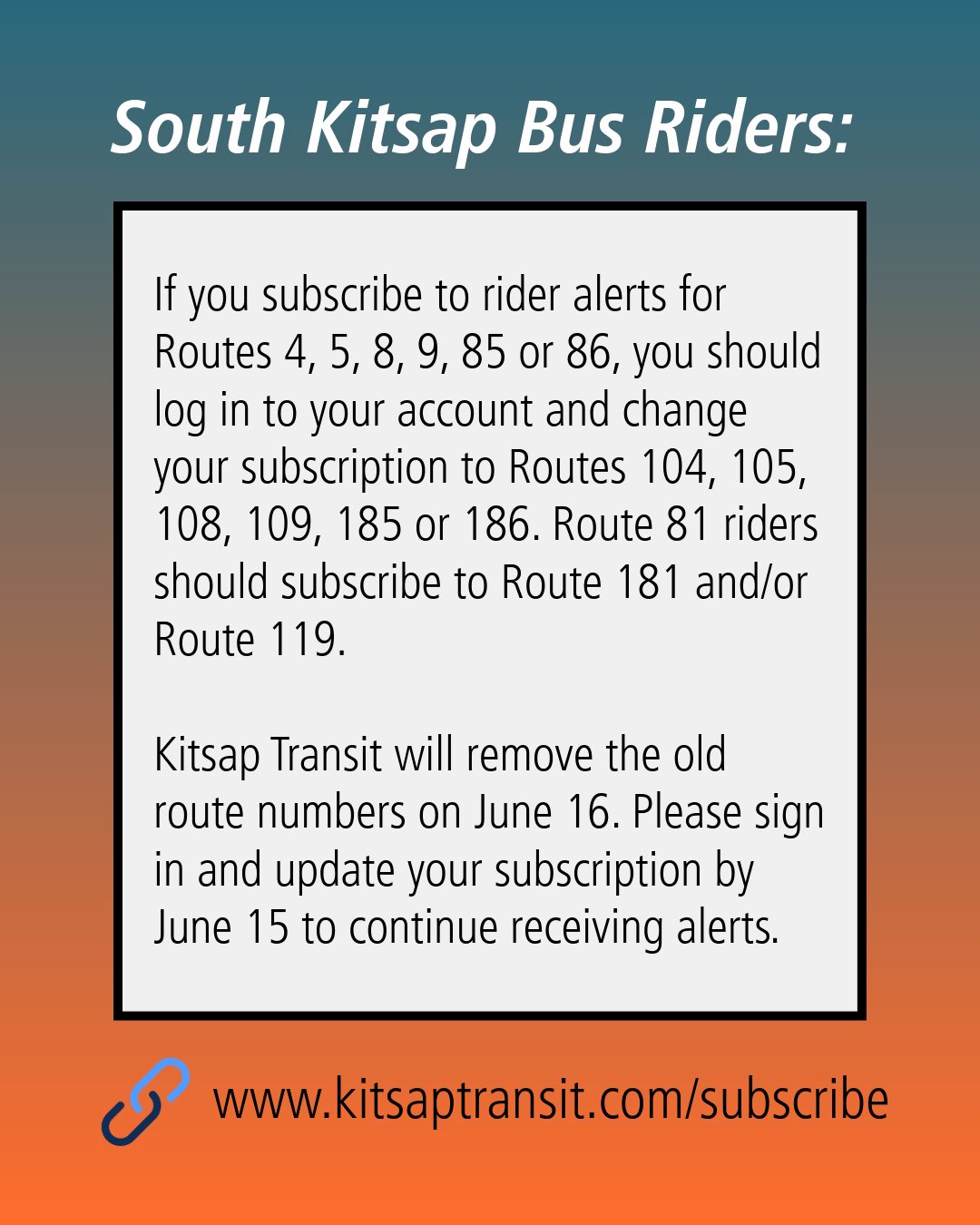 Kitsap - REMINDER: On June 8, Kitsap Transit renumbered most South ...