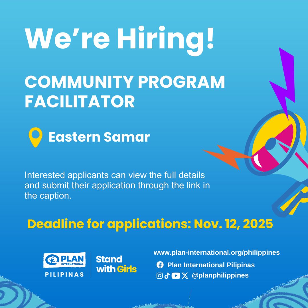 Plan - 📢 WE’RE HIRING 📢 Plan International Pilipinas is seeking a ...