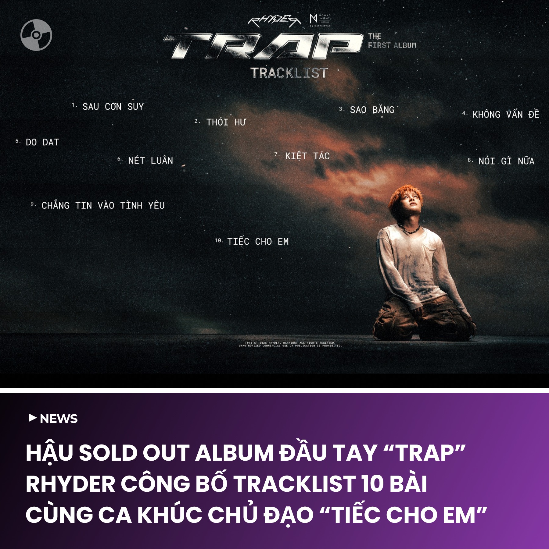 Zing - KHÔNG PHẢI CHỜ ĐỢI LÂU HƠN NỮA, RHYDER VÀ ALBUM ĐẦU TAY 