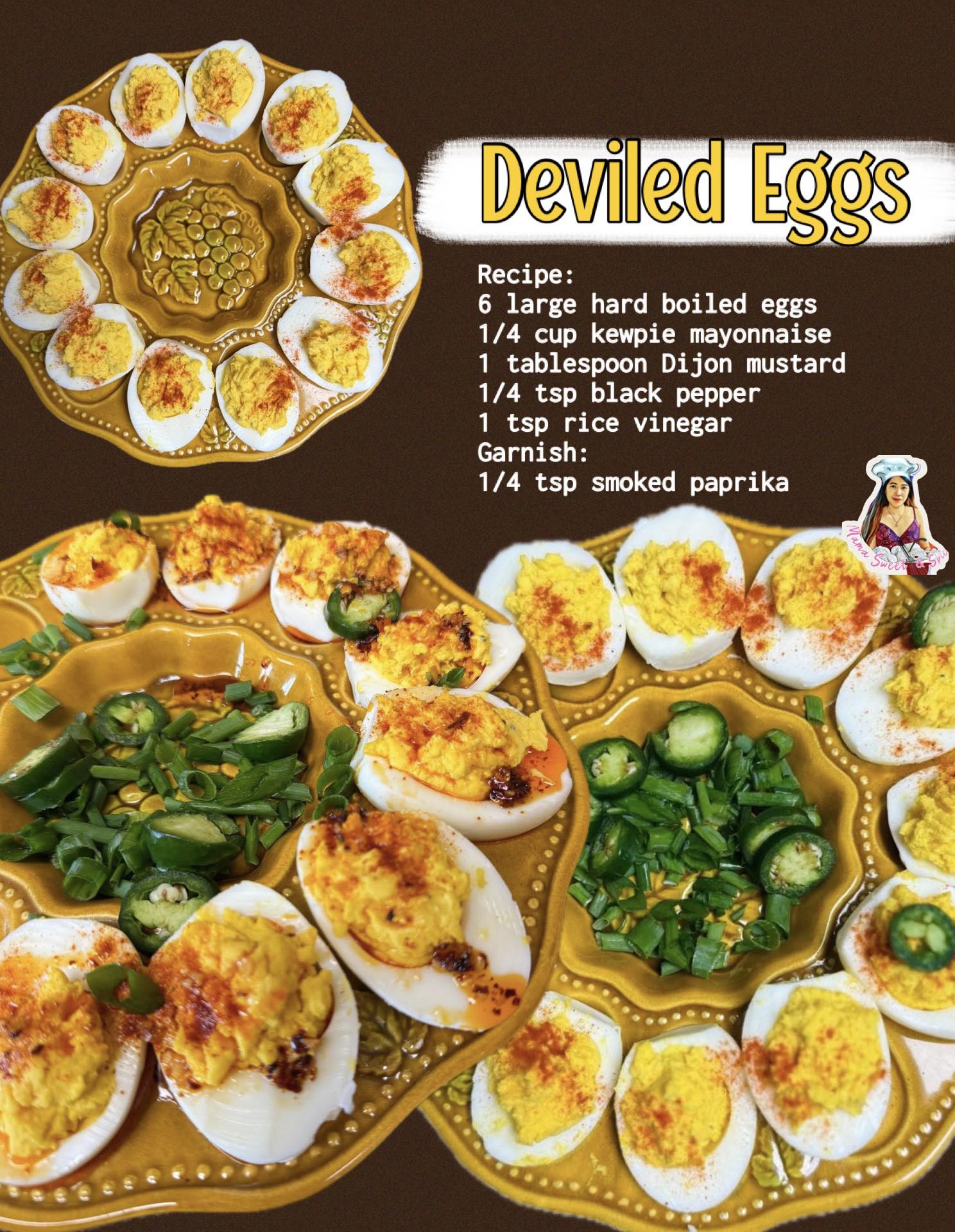 Mama - Delicious Deviled Eggs! This recipe uses Kewpie mayonnaise. But ...