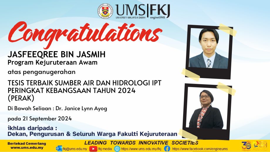 Setinggi-tinggi Tahniah... - Fakulti Kejuruteraan UMS | Facebook