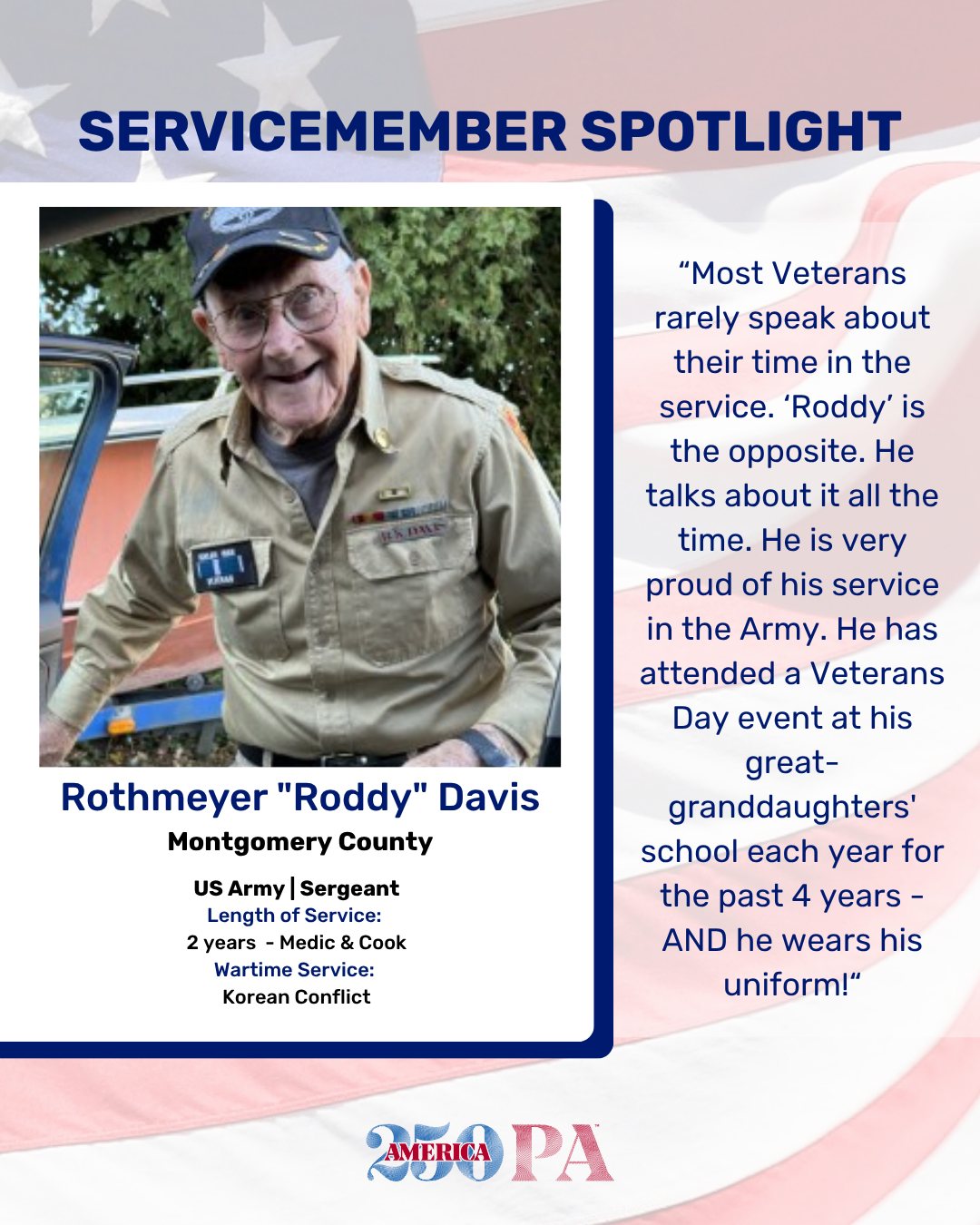 America250PA - 🎖️ Honoring Service: SGT Rothmeyer “Roddy” Davis, U.S ...