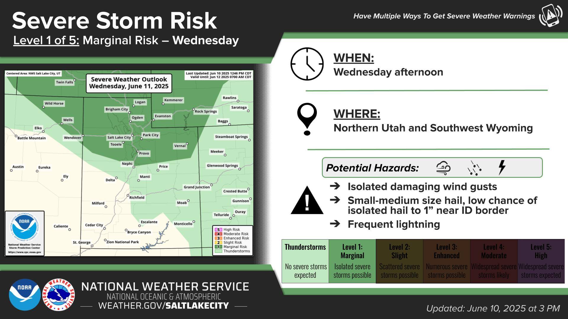 US - 🌩️There is a Marginal (Level 1 of 5) risk for severe storms ...
