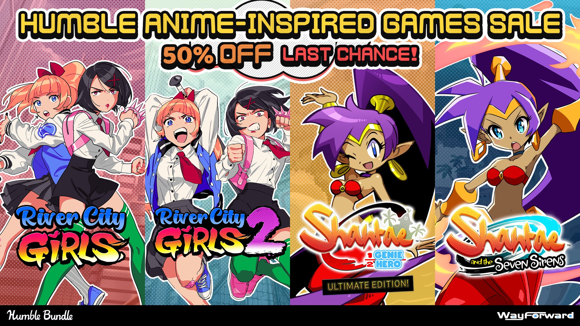 Shantae games 50% off on Humble Bundle