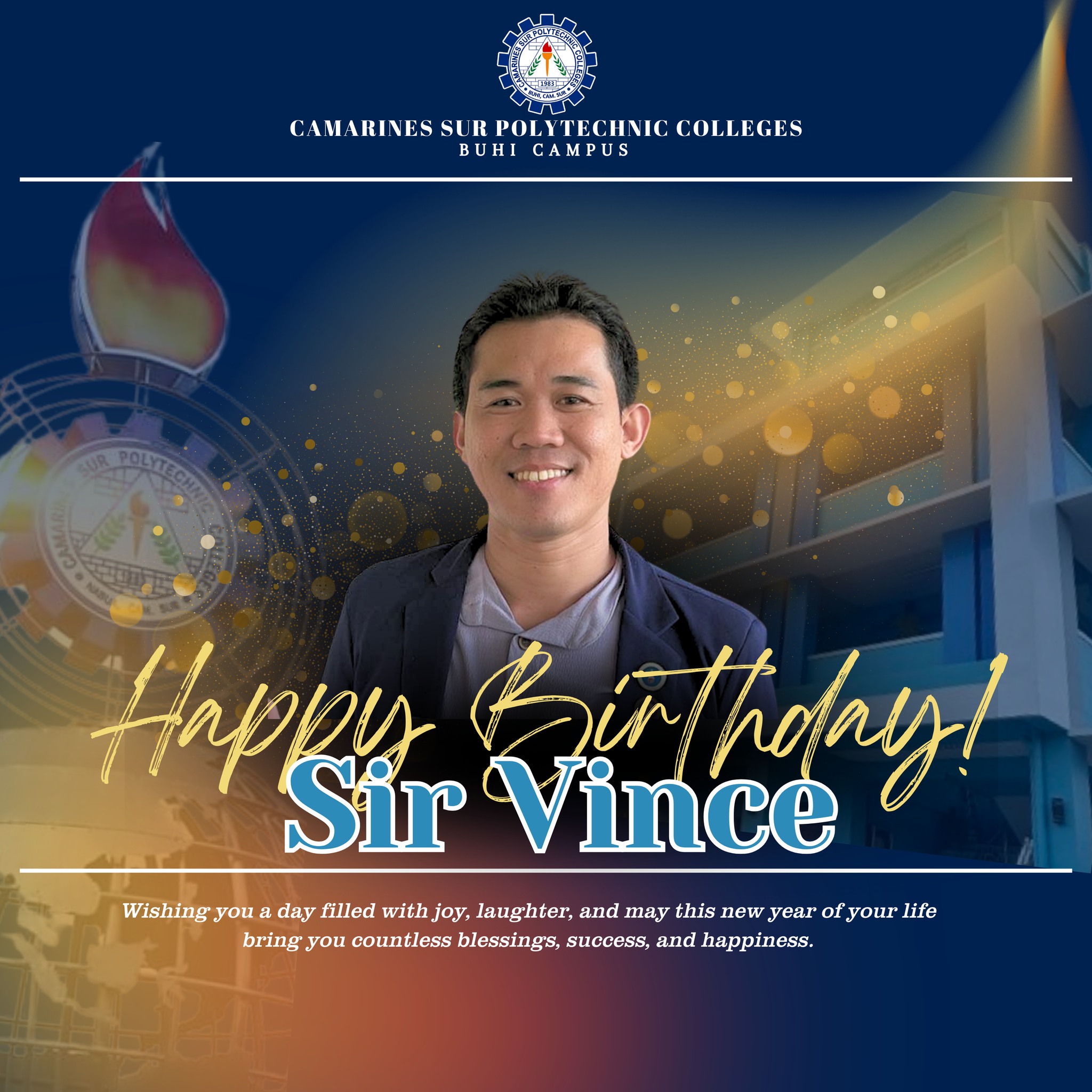 HAPPY BIRTHDAY SIR VINCE! Every year... - CSPC Buhi Campus | Facebook