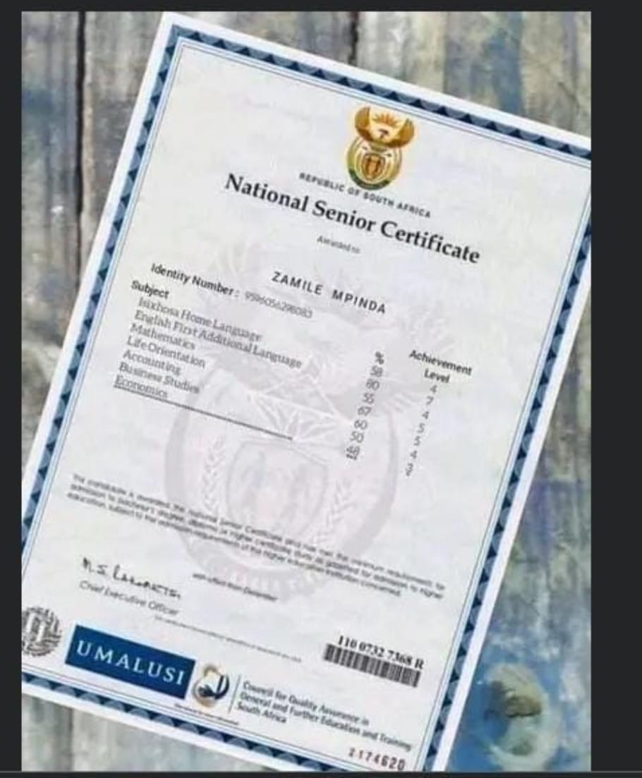 Matric Certificate Umalusi