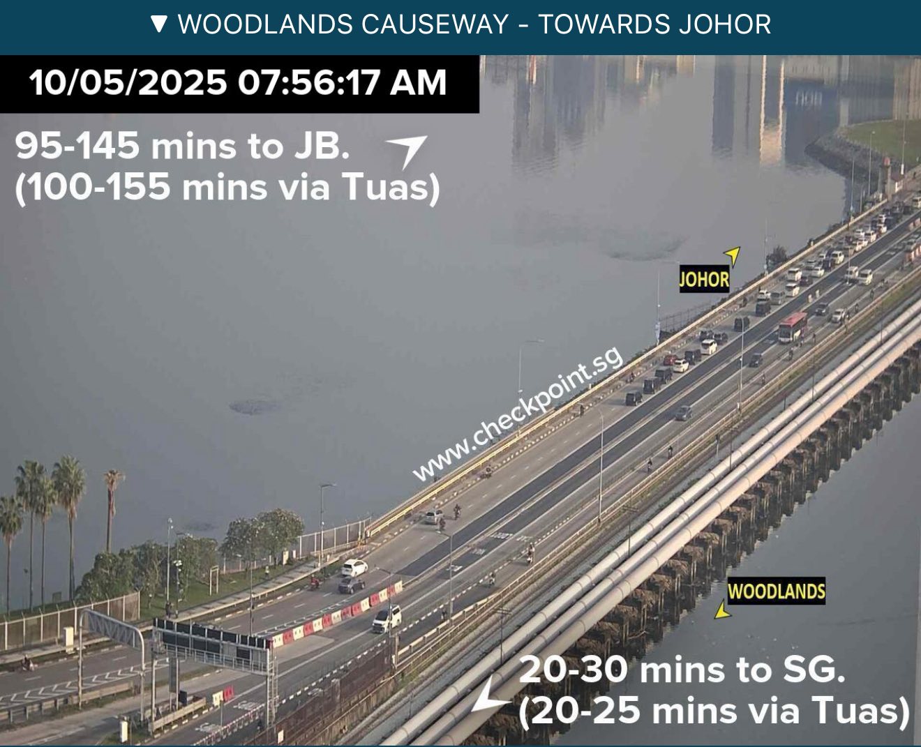 Singapore JB Checkpoints Live Traffic Updates