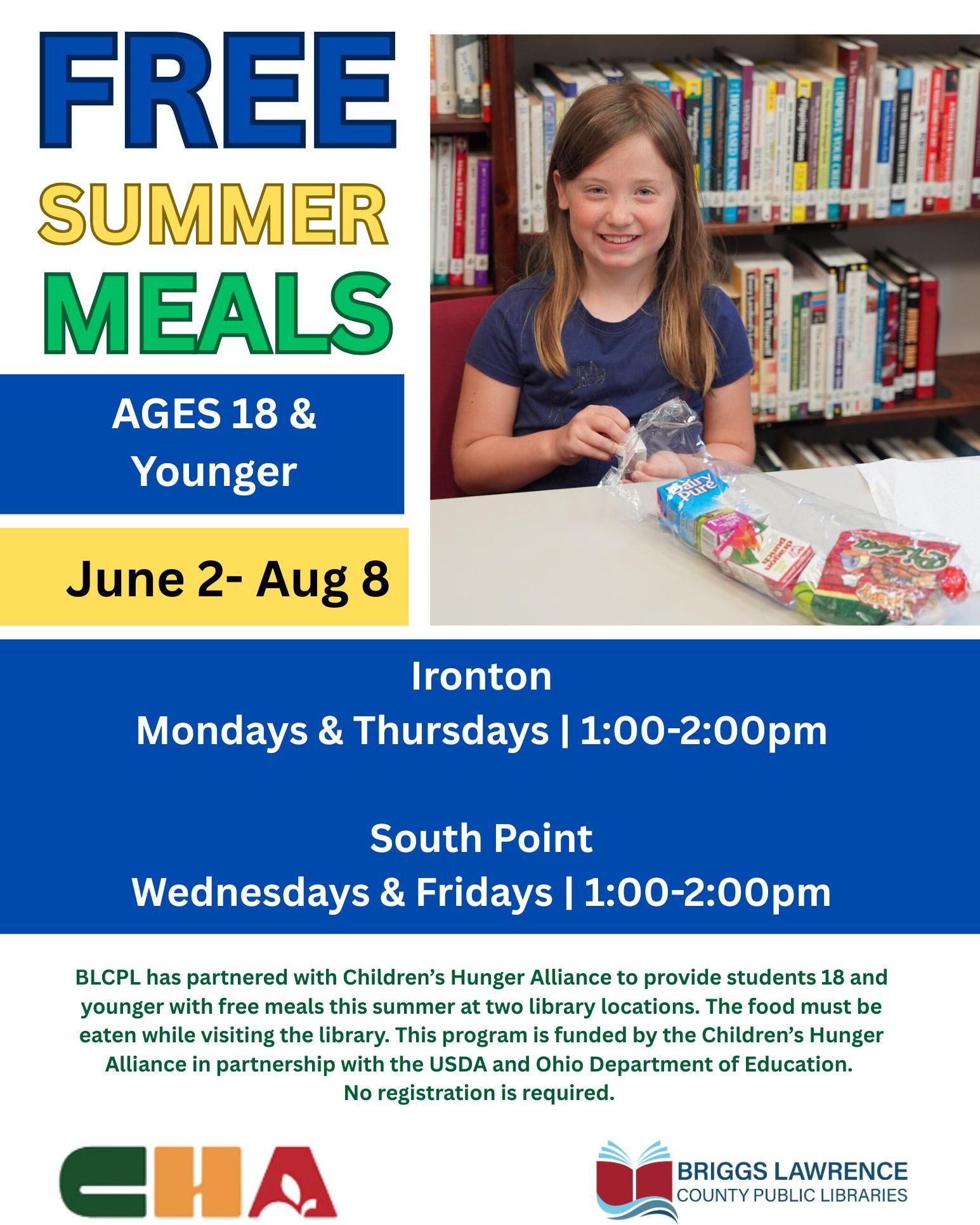 Briggs - FREE Summer Meals for Kids! We're proud to offer free summer ...