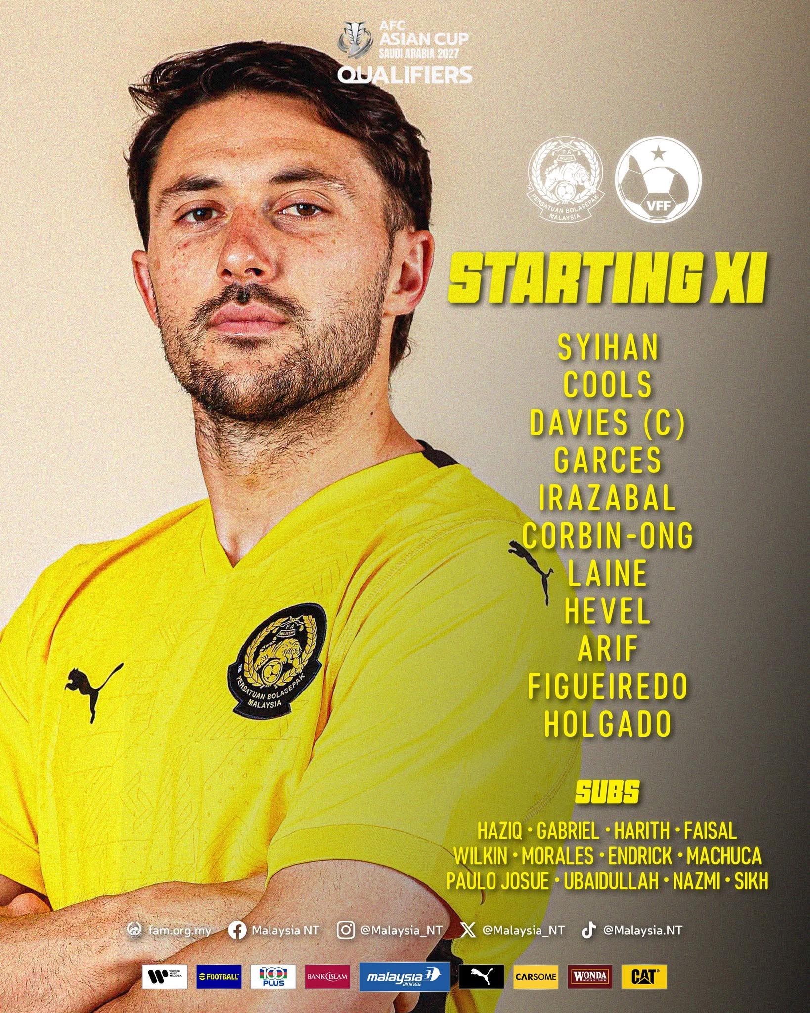HarimauMalaya - Kesebelasan utama untuk malam ini Solid... | Facebook