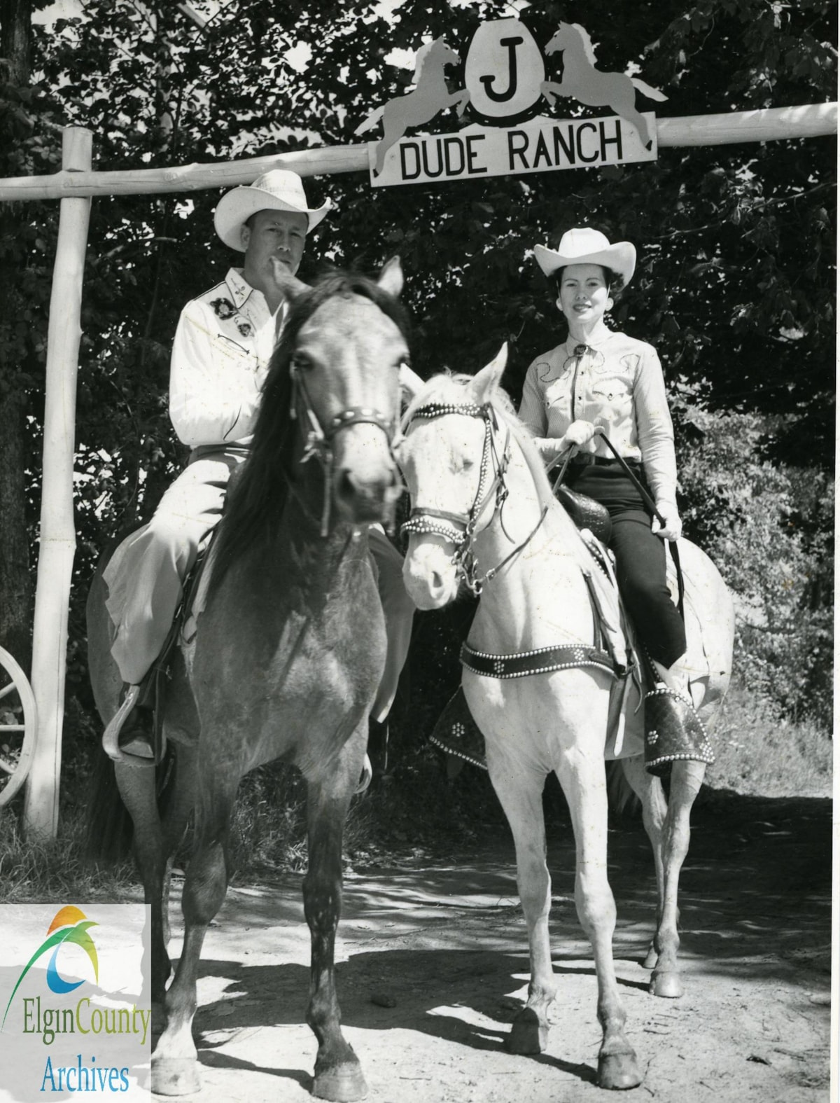 Elgin - Pictured are owners of the Horseshoe J Dude Ranch, Sam and Cora ...