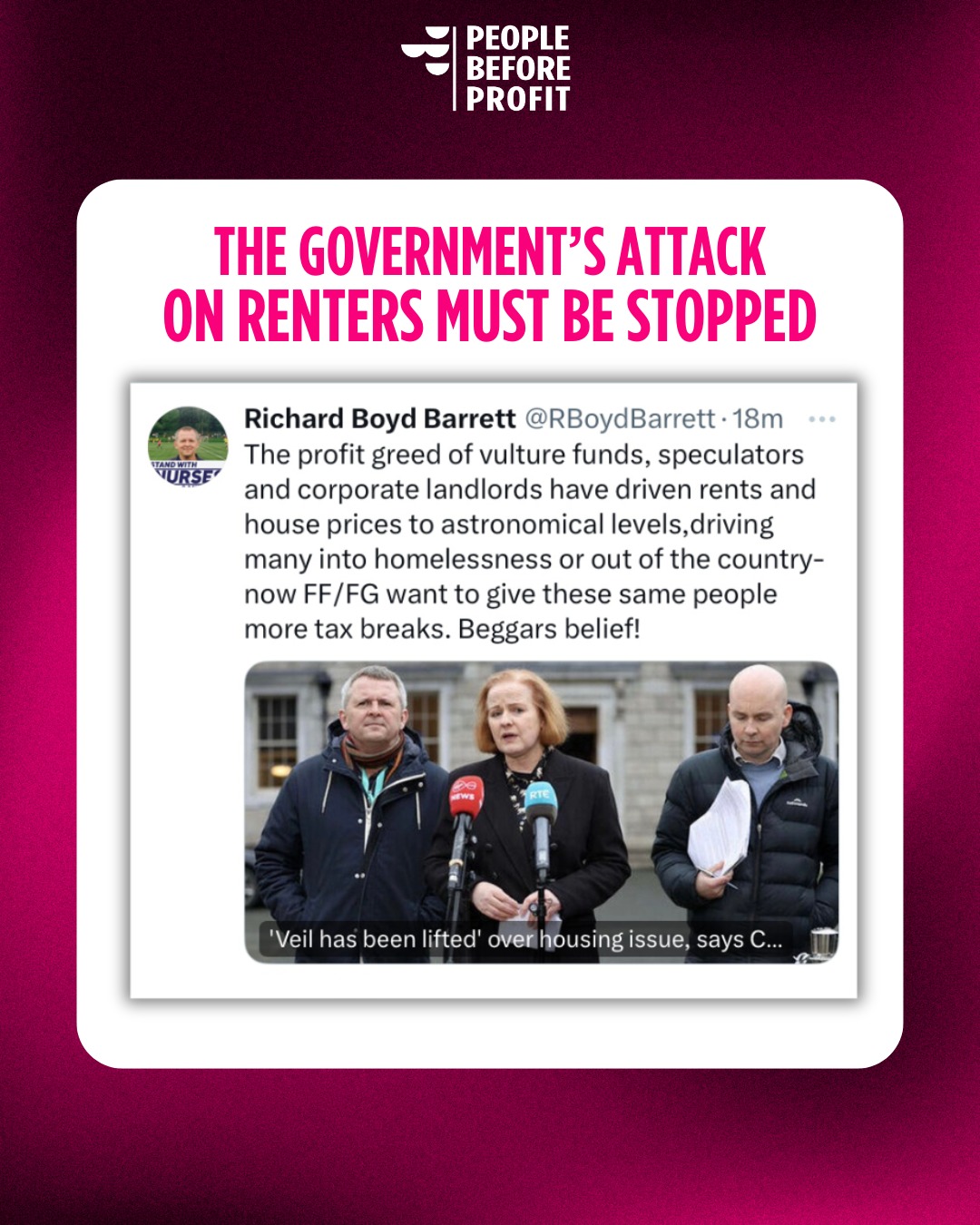 Richard Boyd Barrett TD - Tax cuts for developers and the abolition of ...
