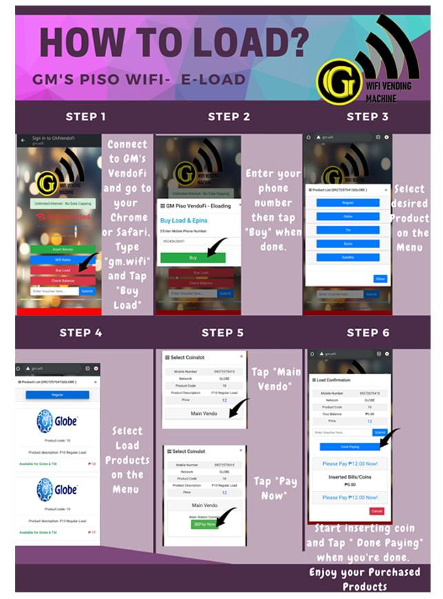 GMVendoFi - How to use our Eload? Follow the procedures below! | Facebook