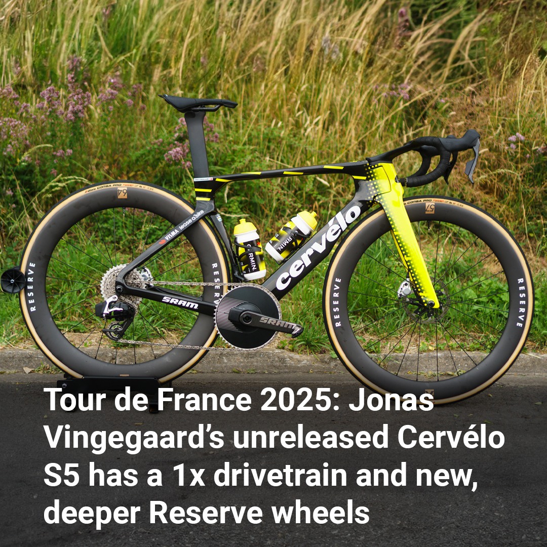 Visma-Lease a Bike are riding an unreleased @cervelo R5 at the
