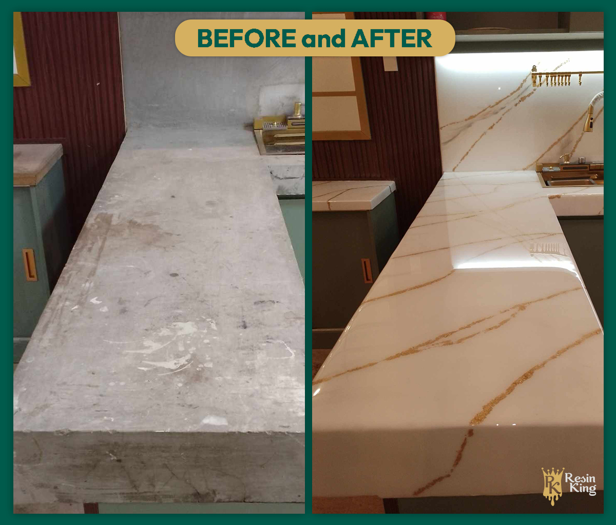 Resin - 👑 BEFORE & AFTER! Grabe ang transformation! From plain concrete ...