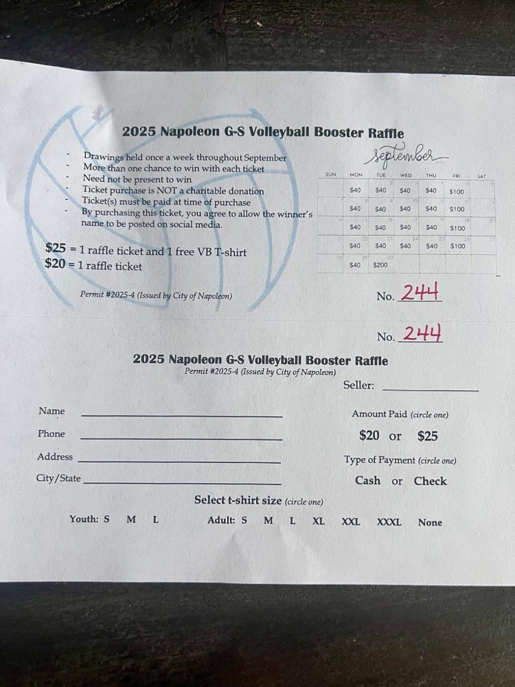 🏐Volleyball Booster Raffle... - Gackle-Streeter Public School | Facebook