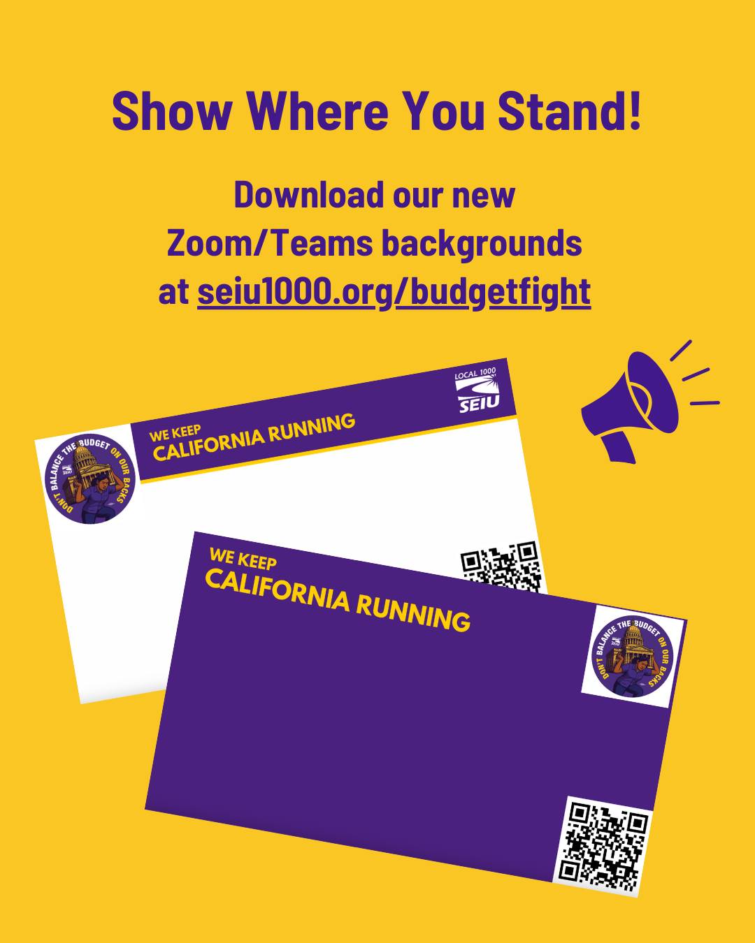 SEIU Local 1000 - We have new video call backgrounds... | Facebook