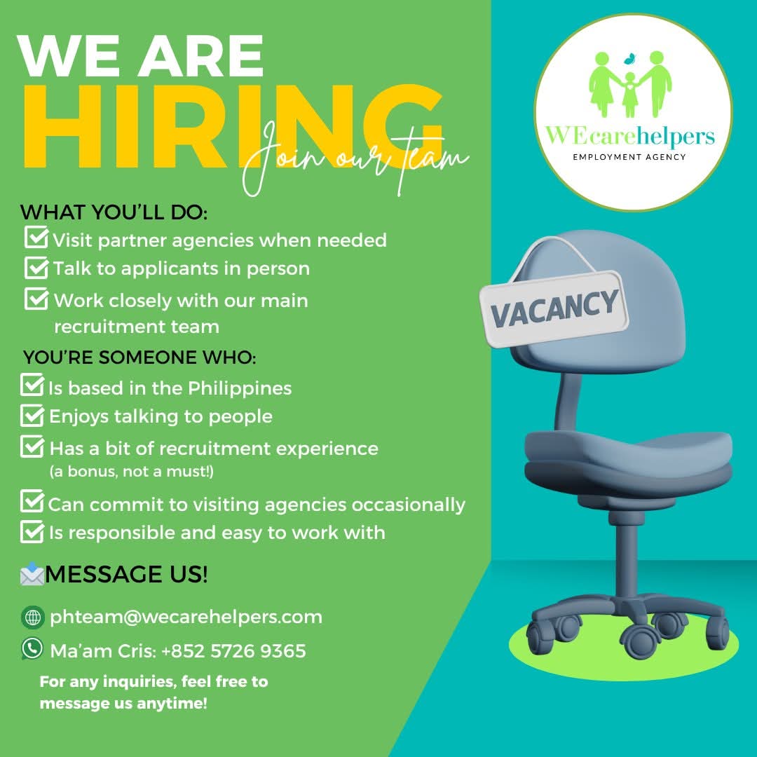 WEcarehelpers Domestic Helpers Agency 家傭軒僱傭中心 - Connecting Helpers 外傭連線 ...