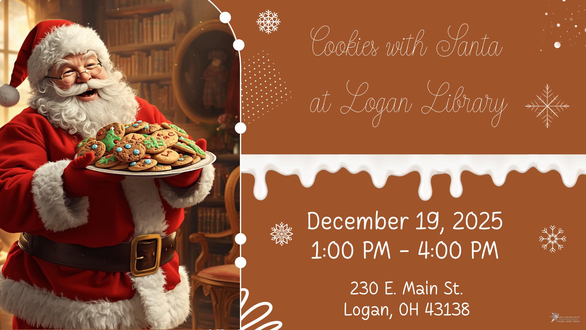 Cookies with Santa at Logan Library
