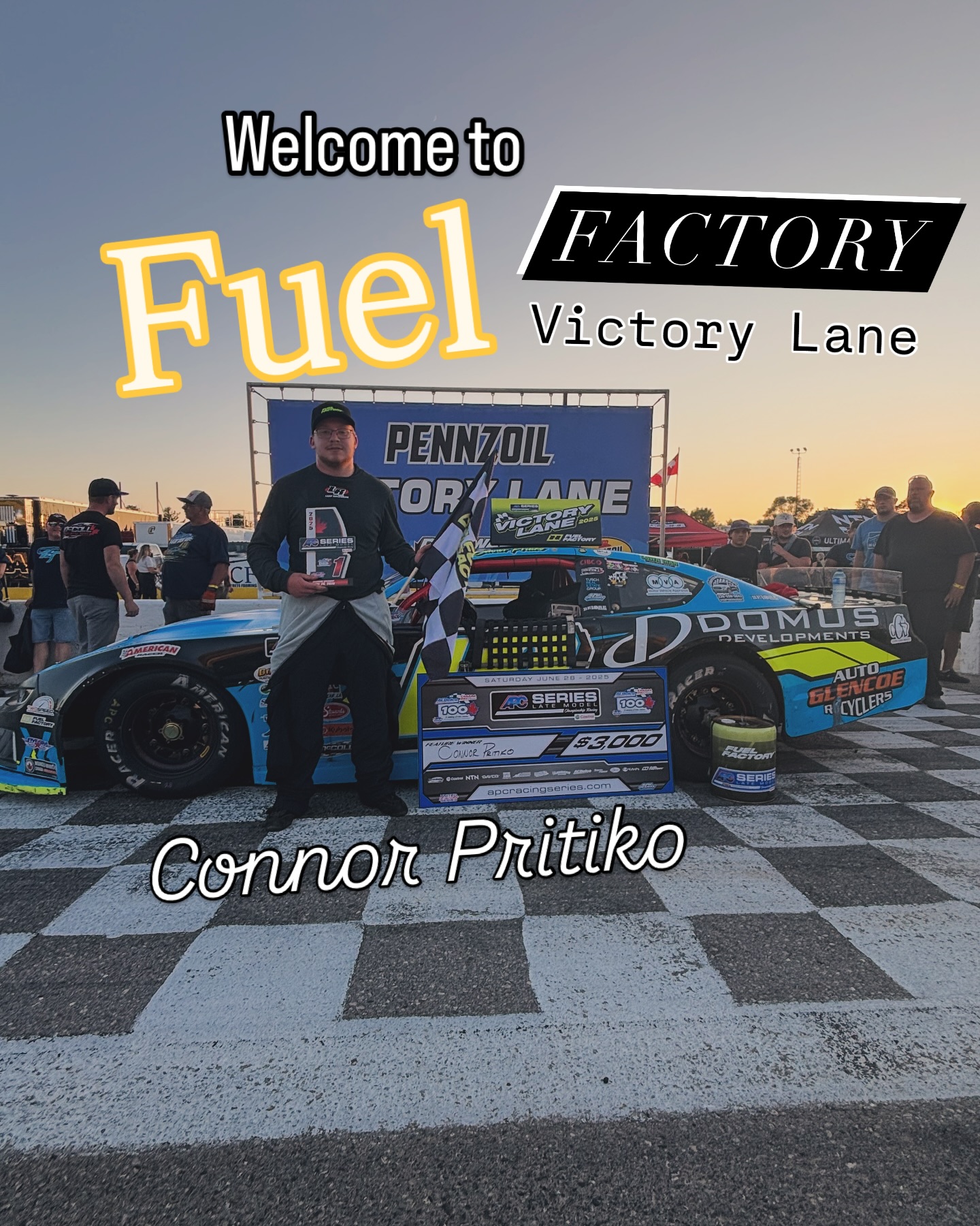 United - Connor Pritiko visits Fuel Factory Victory Lane for the first ...