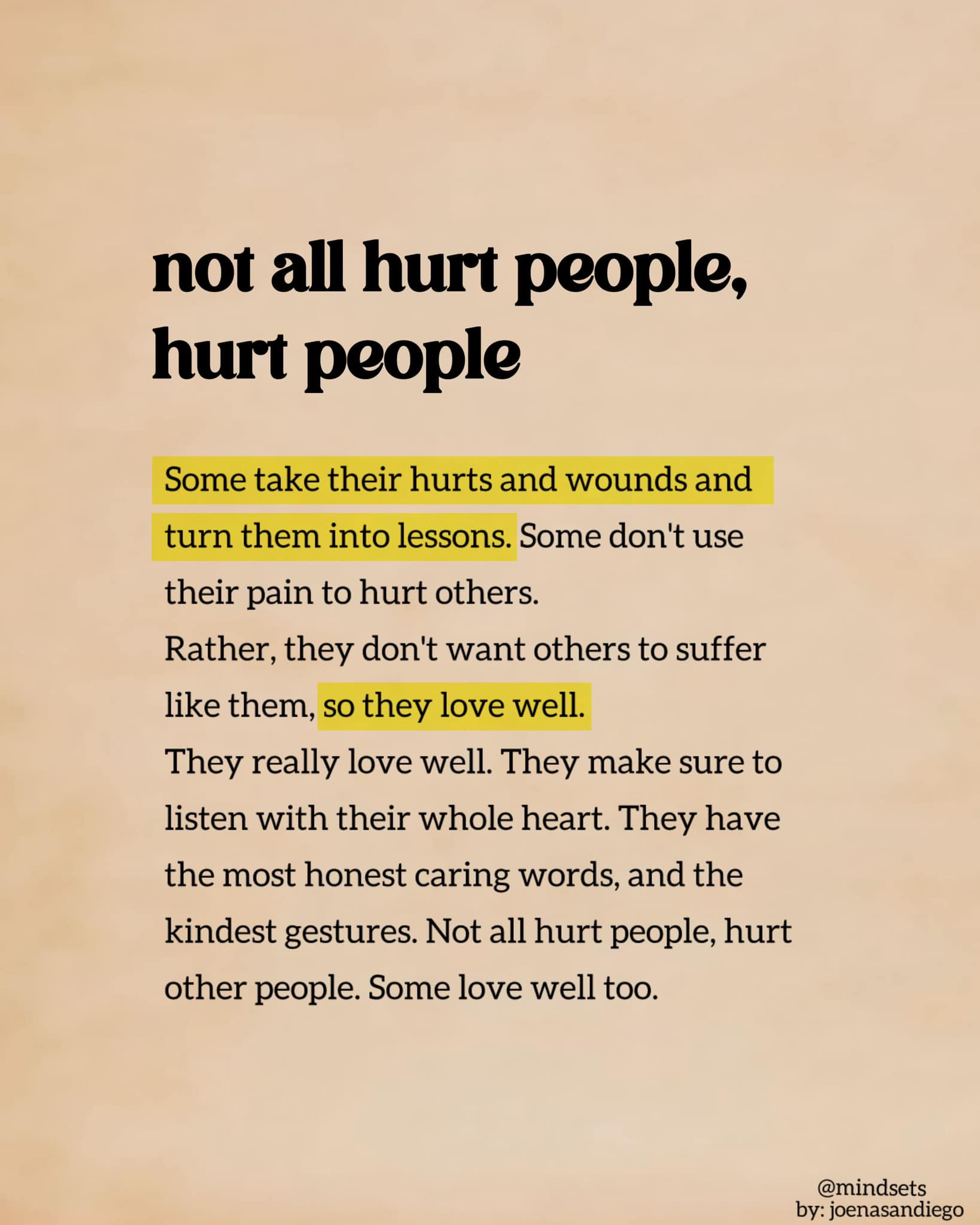 Not All Hurt People, Hurt People... Sometimes They Love Well. ??