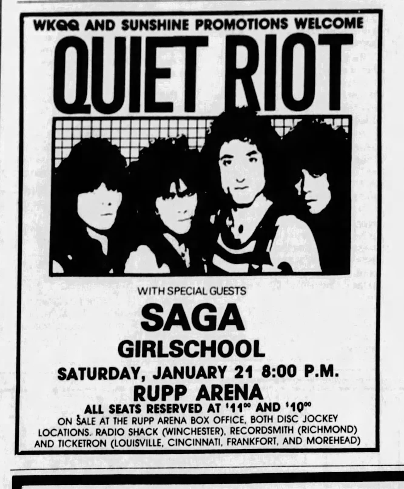 Quiet Riot's Condition Critical tour at Hara Arena in 1984