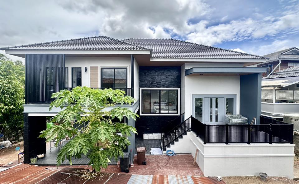 แบบบ้านโมเดิร์น Modern-บ้านป่าตาลโมเดอเรท