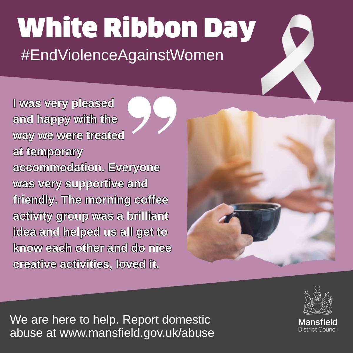 Mansfield - White Ribbon Day aims to prevent violence against women and ...