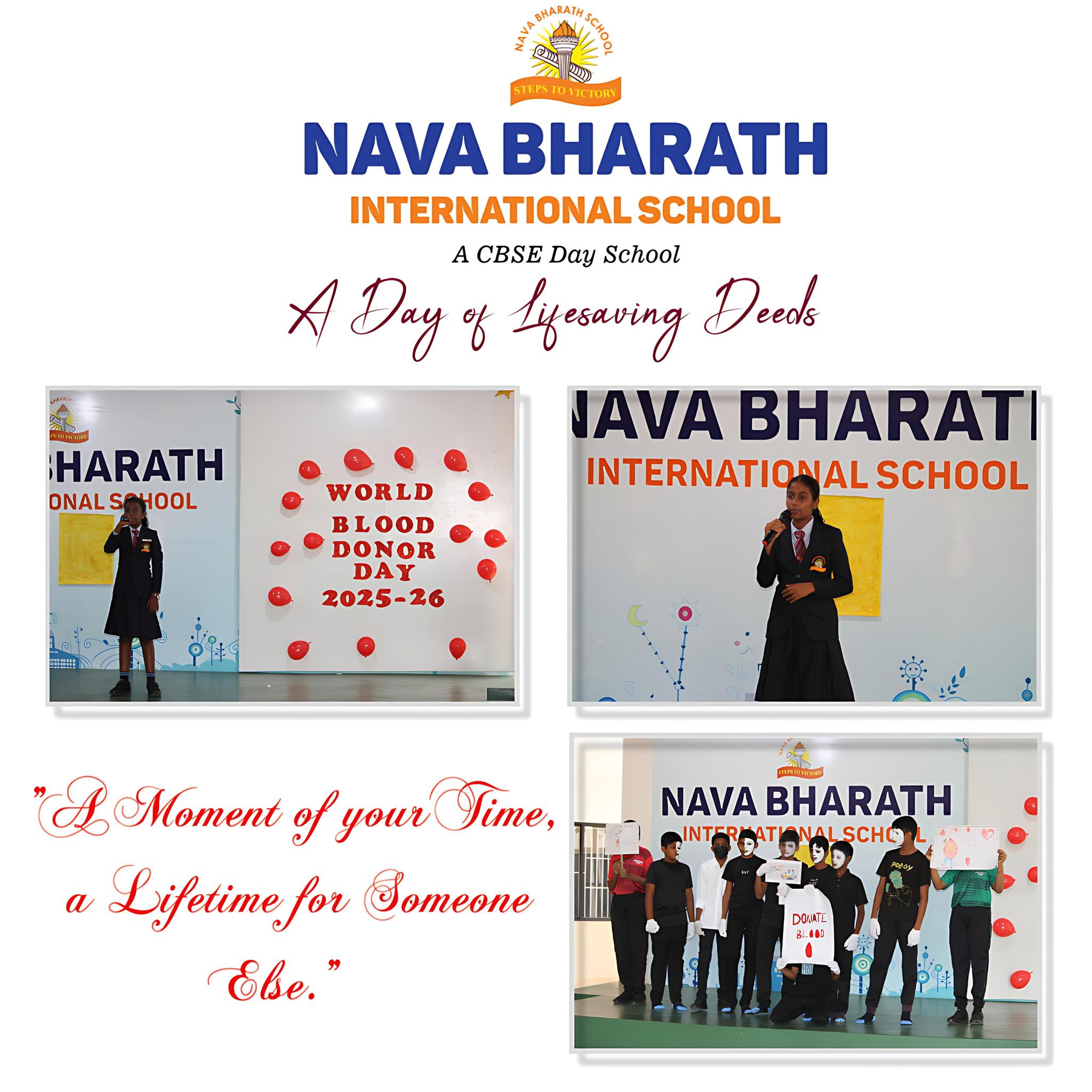 🩸 World... - Nava Bharath International School - Coimbatore | Facebook