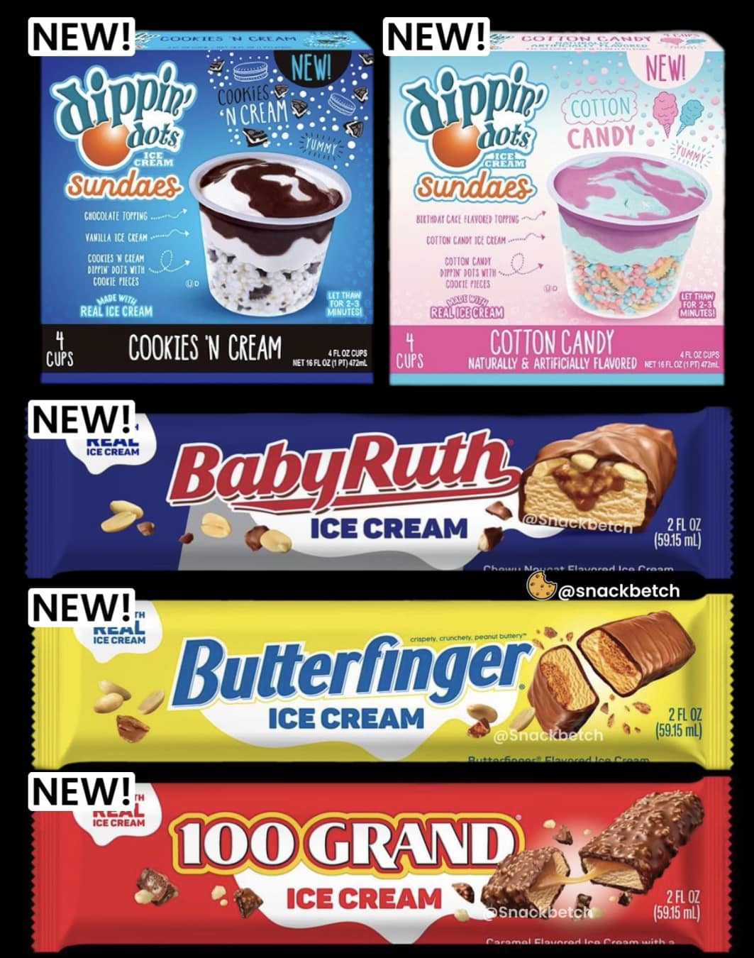 Snack Betch - New Ice Cream! - Dippin’ Dots Sundaes:...