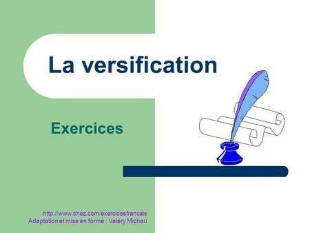 Réseau Scolaire - 🔰La versification classique Objectif
