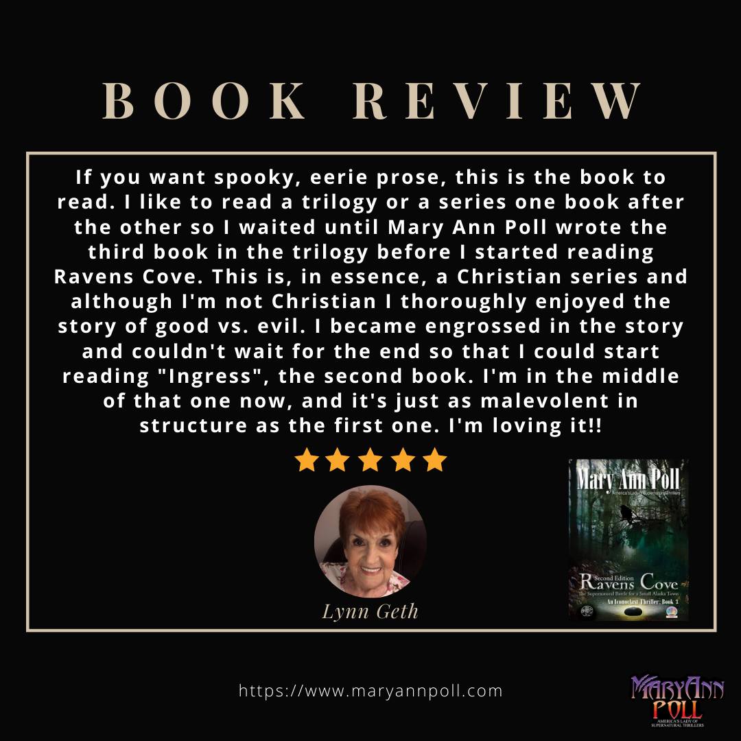 Mary - Another amazing review for Raven’s Cove—a supernatural thriller ...