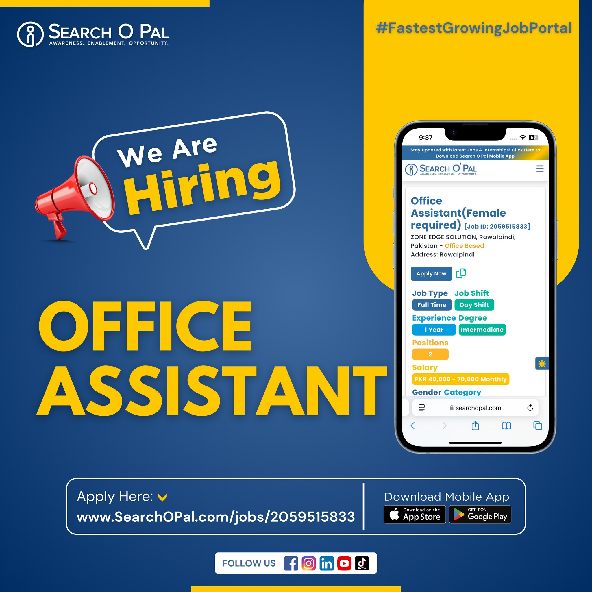 Search O Pal - 🔔 Hiring Office Assistant | Apply Now &... | Facebook