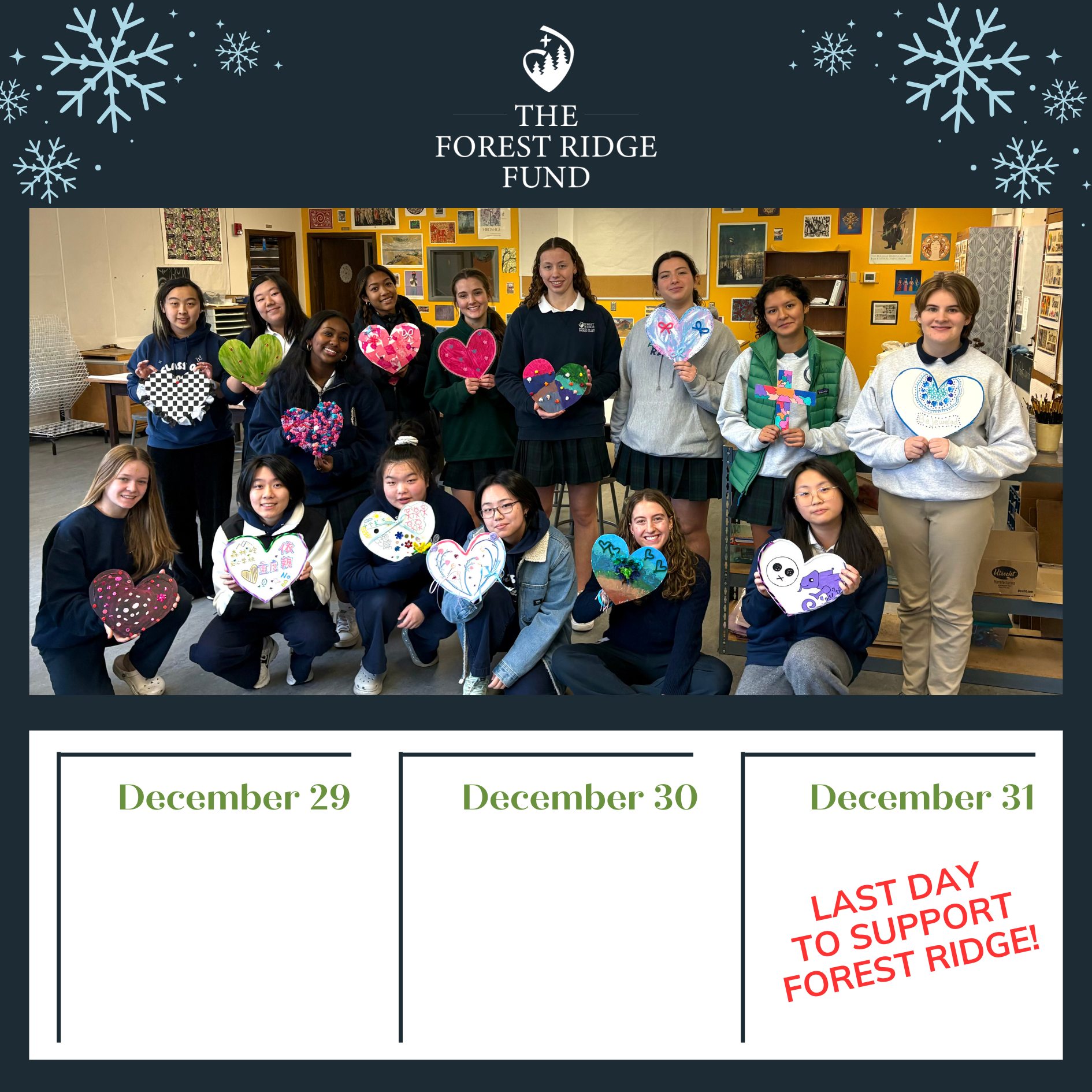 Forest - Tuesday, December 31 is the last day to support Forest Ridge ...