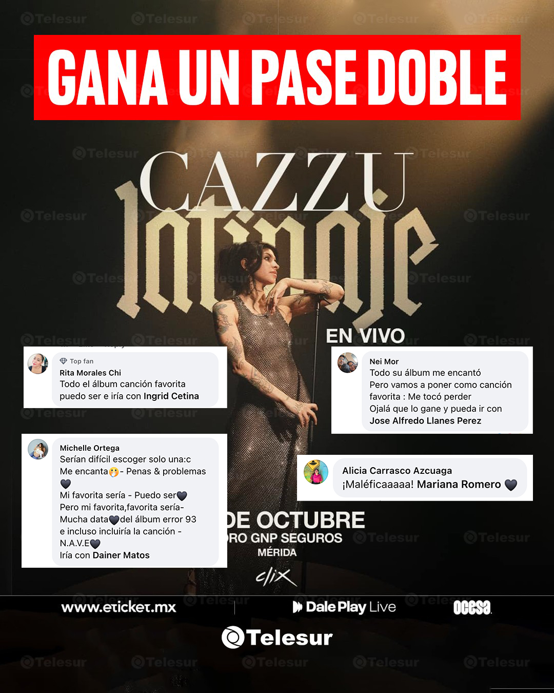 Telesur - 🎉 ¡Muchas felicidades a los ganadores! 🎉 Pueden pasar por sus ...