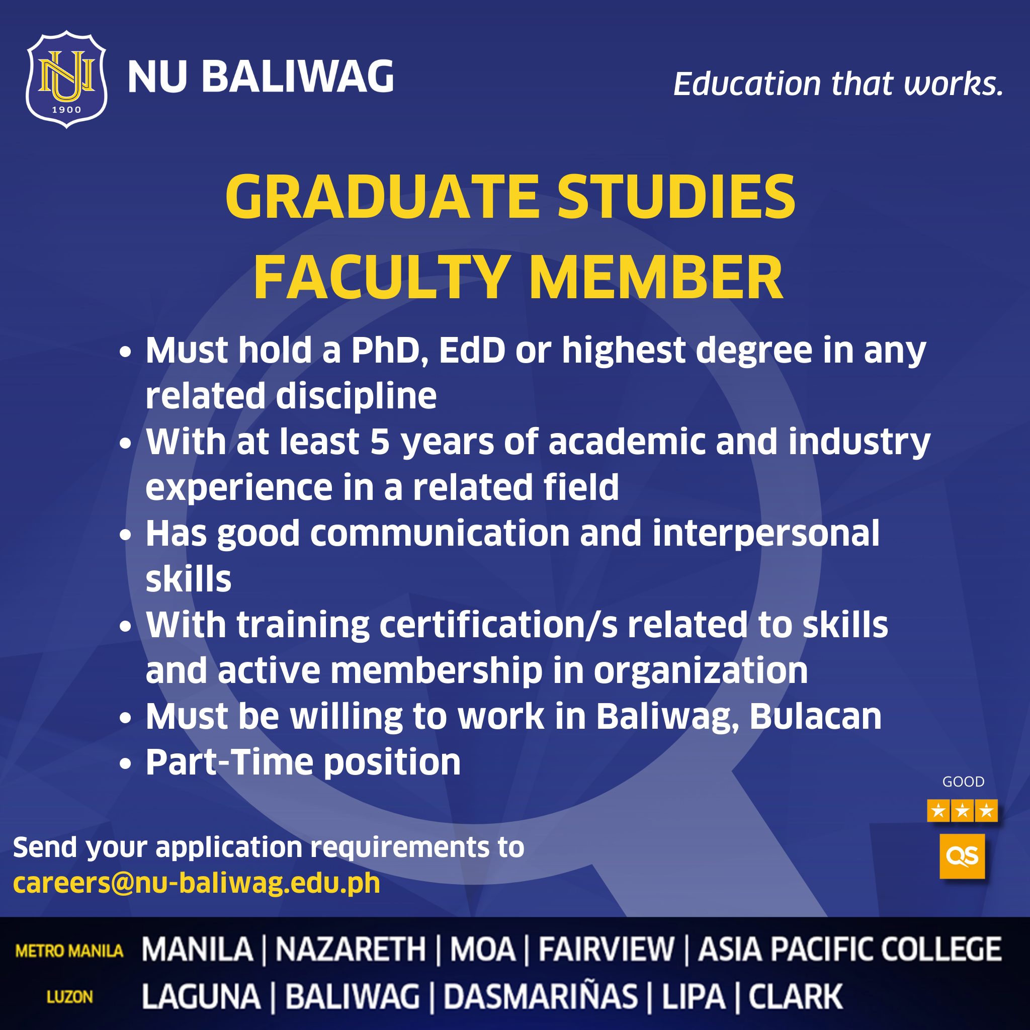 Careers - APPLICATION REQUIREMENTS: Application Letter Comprehensive ...