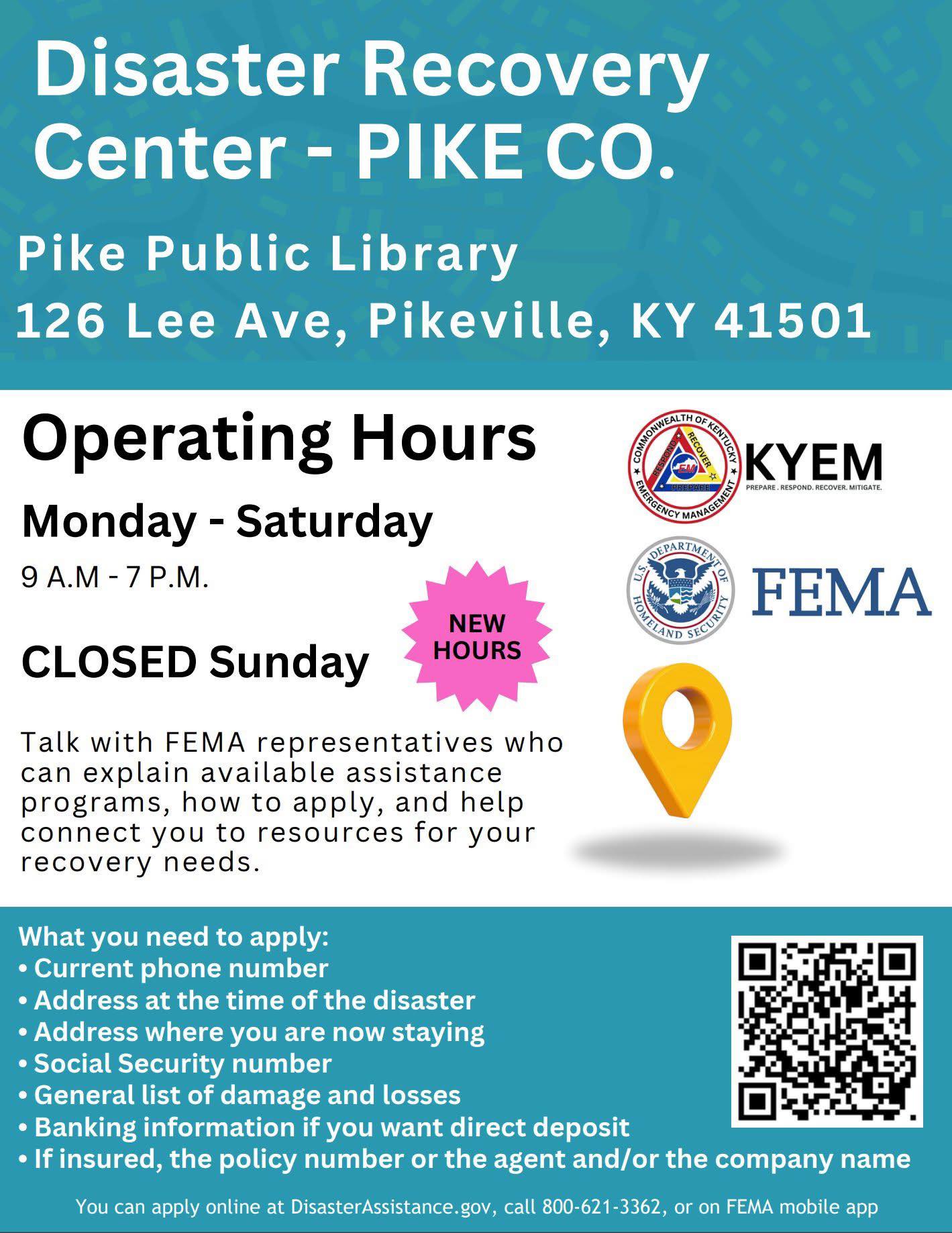 New Days and Hours of operation... - Pike County Libraries | Facebook