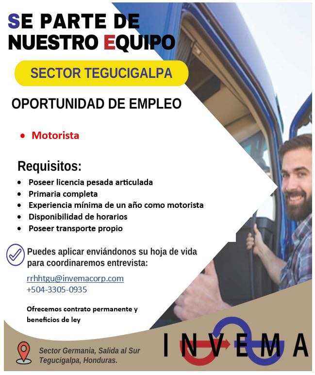 INVEMA - ¡Atención Tegucigalpa! 🌟 ¿Quieres ser parte de una empresa ...
