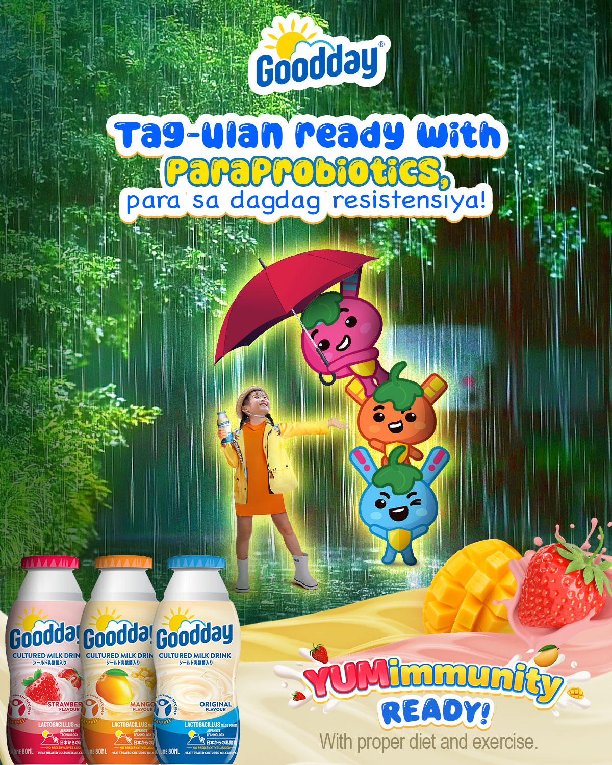 🌧️☀️ Rain or shine,... - Goodday Cultured Milk PH | Facebook