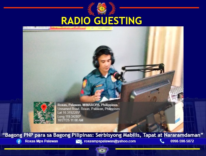Roxas - On October 27, 2025 at 11:00 AM, PSSg Richard B Patino, Asst ...
