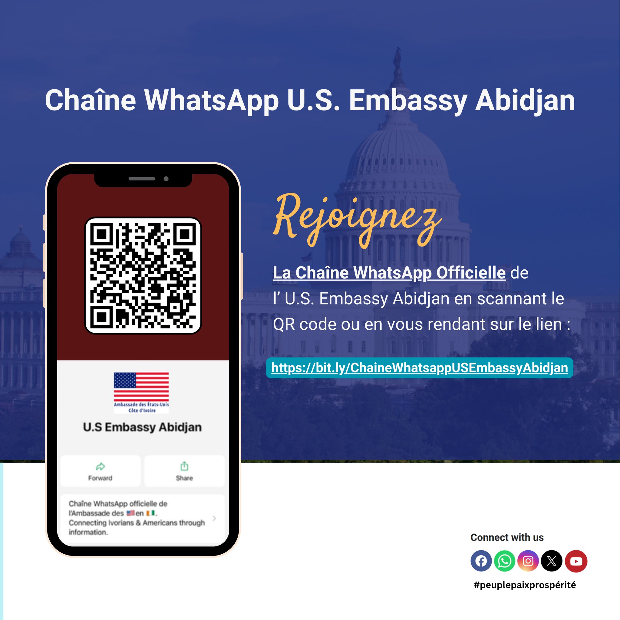 Suivez nous sur WhatsApp afin de... - U.S. Embassy Abidjan | Facebook